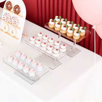 1 件透明亚克力甜点蛋糕架，多功能糖果架展示架，适用于生日、婚礼、花园派对、房间装饰