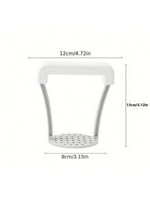 1pc, Potato Masher, Potato Masher, Kitchen Vegetable Masher With Handle, Manual Fruit Masher, Potato Ricer, Potato Press, Vegetable Crusher, Kitchen Stuff, Kitchen Gadgets - White - View 7
