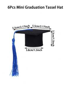 6 chiếc tua rua nhỏ trang trí mũ tốt nghiệp/mũ cử nhân/mũ tiến sĩ, thích hợp làm đạo cụ chụp ảnh tốt nghiệp, trang trí tiệc tốt nghiệp, đồ dùng tiệc tốt nghiệp đại học, trang trí khung cảnh tốt nghiệp, trang trí chai bằng nỉ, quà tặng tiệc. - Nhiều màu - Xem 15