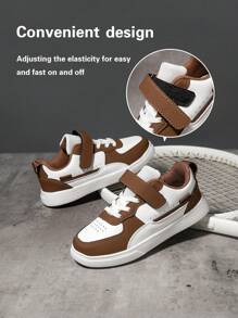 1 双儿童皮革透气、防水、耐磨轻便 EVA 跑鞋，经典低帮运动鞋，适合男孩和女孩，四季皆宜 - 咖啡棕 - 查看 6