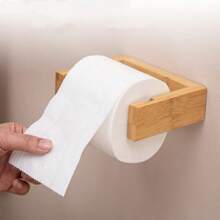 Portarrollos de papel higiénico, estante de pañuelos de bambú, portarrollos de papel higiénico de bambú, soporte de pared para rollo de papel, con tornillos - fácil de instalar y estructura de madera desmontable, perfecto para baño, cocina y talla grande decoración del hogar, organizador de baño, decoración de otoño, regreso a clases