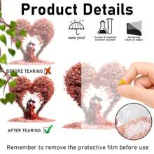 Adornos de escritorio para San Valentín, figuras románticas de pareja, adornos acrílicos planos para el hogar. - Rosa Pálido - Ver 3