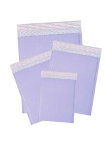 20pcs/Pack Purple Self-Adhesive Bags, Thick Packaging Bags, Wholesale Matte Foam Bubble Bags,School Supplies,Back To School