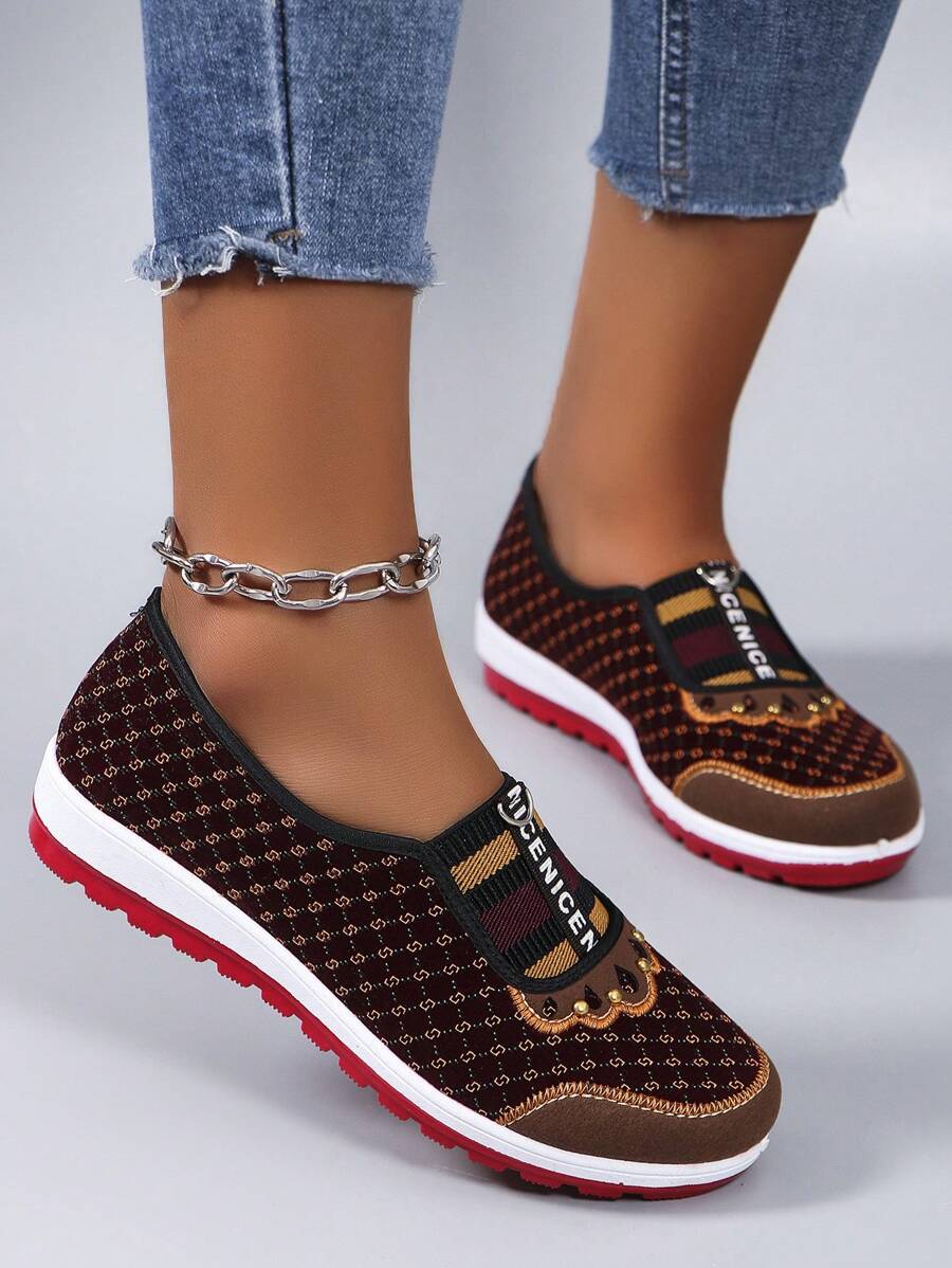 STEPREACH Fall/Winter Women's Spring New Breathable Lightweight Non-Slip Casual Sports Shoes, Fashion Flat Running Sneakers - Red - View 1