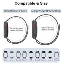 原装不锈钢棕色豹纹表带，兼容 38mm、40mm、41mm、42mm、44mm、45mm、46mm、49mm 表盘尺寸，磁吸式表扣，兼容 Series Ultra、SE、10、9、8、7、6、5、4、3、2、1，男女通用表带 - 豹紋 - 查看 4