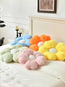 Gối trang trí Giáng sinh, Gối hoa cúc đáng yêu, Gối lông thỏ giả mềm mại cho ghế sofa, phòng ngủ và phòng khách, Hoàn hảo cho trang trí nhà cửa dịp Giáng sinh và năm mới, Món quà Giáng sinh tuyệt vời cho gia đình và bạn bè - lõi trắng xanh - Xem 6