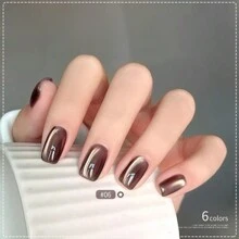 MISS SHAKA 10ml Autumn Moon Night Cat Eye Gel Nail Polish Nail Art Nail Salon Special For Autumn And Winter Black Clever Amber Brown Glass Bead Nail Gel Nail Supplies Christmas Nails