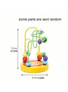 1 件木制儿童迷你算盘珠积木，蒙特梭利益智玩具，颜色随机发货 - 彩色 - 查看 2