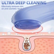 Cepillo de silicona recargable para exfoliación facial - Limpieza profunda y exfoliación, apto para hombres y mujeres, Impermeable IPX7, recargable por USB