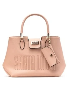 Santa Lolla Lola Shoulder Bag, Spacious Crossbody Bag With Pockets, Leather - 乾枯玫瑰色 - 查看 1