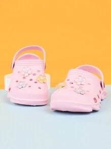 Sandálias de praia ao ar livre chinelos casuais sapatos de caverna infantil sapatos de resina fofos flores coloridas decorativas