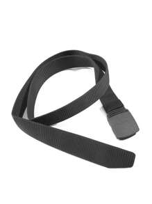 1 pieza Cinturón táctico deportivo para exteriores, cinturón de lona de alta calidad para hombres y mujeres, de secado rápido con hebilla de plástico, para escuela o verano
