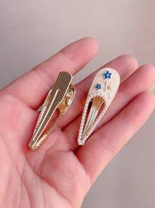 2 chiếc kẹp tóc hoa tinh tế, kẹp tóc hình hoa thần tiên, phụ kiện tóc nhỏ nhắn dành cho nữ, kẹp tóc mái ngọt ngào, phụ kiện đội đầu cho mùa tựu trường, đồ dùng học tập, trang phục đi nghỉ mát, kẹp tóc - Màu be - Xem 10