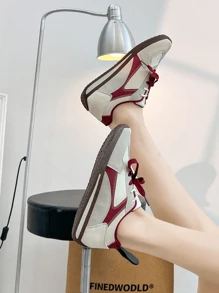 Nuove sneaker da donna stile 2025, con suola spessa e rialzata, scarpe sportive casual da running, stile boho per lo streetwear quotidiano