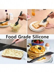 5 件套硅胶不粘烹饪用具套装，耐热厨房工具，配有符合人体工程学的手柄和灵活的头，易于清洁