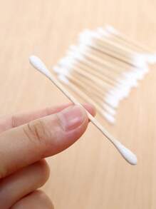 100 支双头圆形清洁棒，卫生清洁棒，家用卸妆棒，包，收纳，收纳 - 棉花棒 - 查看 3