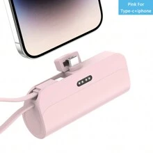 Caricabatterie portatile mini di tipo C per iPhone, power bank ultra compatto da 5000mAh per viaggi, batteria ricaricabile senza fili per telefono, compatibile con iPhone 16 15 Plus ProMax Android Galaxy