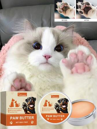 Pet Paw Care Wax, Repairs Dry Paw Pads, Moisturizing And Gentle For Cats & Dogs