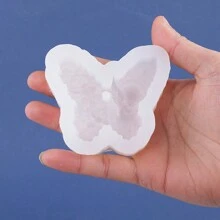 1 pieza Molde de silicona con ángeles, flores y mariposas perforadas