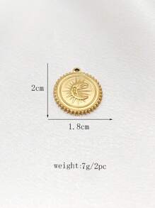 1 件/2 件时尚简约几何珠宝配饰，18K 镀金不锈钢女士项链吊坠，DIY 珠宝用品 - 楓心 - 查看 14