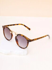 New Vintage Large Frame Round Fashion Fashion Glasses For Women, Couple Eyewear For Outdoor, Beach, Party, High-End Street Style Runway Fashion Fashion Glasses Basics Fall Winter Women Outfits Clothes Business Casual Gifts Leopard For Summer Beach Vacation,Outdoor,Travel - Multicolor - View 17