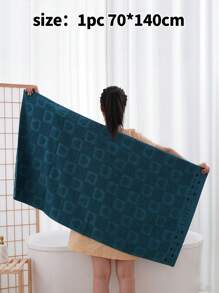 QIBHI 3/2/1件套提花爱心图案毛巾套装（轻薄），适用于浴室、旅行、情侣礼物、家居装饰、婚礼、派对。选择您喜欢的尺寸。也可用于美容院、酒店、运动、家居等场合，是护肤浴巾的理想之选。 - 藍色 - 查看 13