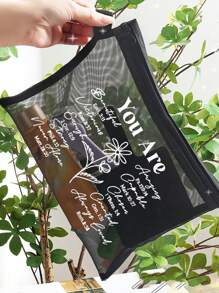 Torba na kosmetyki You Are' Letter Pattern, torba podróżna do przechowywania kosmetyków, torba podręczna, kosmetyczka, odpowiednia do prezentów rodzinnych, dobry prezent dla rodziny, prezent urodzinowy, prezent rocznicowy