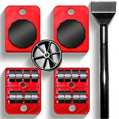 一套可自由选择和组合的搬运滑轮工具，用于拖拽、移动沙发、床、洗衣机、冰箱、雕塑、衣柜等大型重物，以及搬运滑轨和滚轮、搬运工艺品、搬运空调、搬家、搬运便携式家具等。