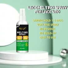 Goiple Waterproof Lace Glue Kit Wig Lace Bond Melting Spray Extra Hold For Lace Front Glueless Adhesive, Includes Lace Melting And Holding Spray, Wig Glue, Adhesive Remover, Rat Tail Comb, Teasing Brush, Double Sided Brush, Eyebrow Trimmer, Elastic Hair Band, 4PCS HD Wig Caps - 60毫升 - 查看 2
