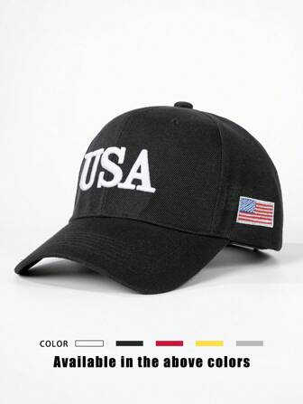 1 件刺绣美国国旗棒球帽，可调节户外防晒休闲帽，适合春季、秋季、旅行、海滩、Y2K 风格青年