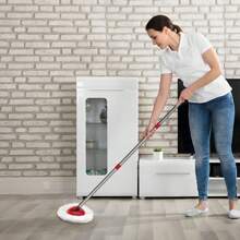 Adjustable 4-Section Stainless Steel Mop Handle With Ergonomic Grip – Extendable 30"-58" Replacement Handle For Easy Cleaning (Wine Red/Black/Blue/Green) - Burgundy - View 10