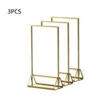 12PCS/6PCS/3PCS Acrylic Menu Card Holders, Transparent Acrylic Table Number Stands With Golden Frames, Double-Sided Golden Photo Frames, Ideal For - Wedding, Engagement Party, Anniversary, Birthday, Bridal Shower, Graduation, Corporate Event Or Any Special Occasion! - Multicolor - View 17