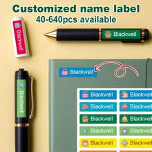 Customized Waterproof Name Sticker Labels - Perfect For Securing And Identifying Personal Belongings, Travel Accessories, And Office Supplies With , Adhesive Tags - Color - View 2