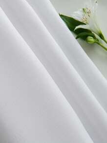 1 pieza Mantel de lino sintético suave, ligero y resistente al agua con textura, múltiples tamaños rectangular lavable decorativo para mesa de comedor, adecuado para bodas, banquetes, interior, exterior y decoración diaria - Blanco - Ver 6