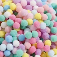 50 pièces/paquet, 1/1,5/2/2,5/3cm Pompons de couleur bonbon, haute élasticité - pour l'artisanat DIY, pompons colorés, cadeaux de fêtes, accessoires de cheveux, vêtements, rideaux, décorations de porte, art textile doux pour la décoration murale de la maison, décorations de fête