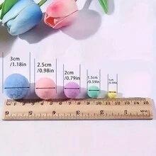 50 pièces/paquet, 1/1,5/2/2,5/3cm Pompons de couleur bonbon, haute élasticité - pour l'artisanat DIY, pompons colorés, cadeaux de fêtes, accessoires de cheveux, vêtements, rideaux, décorations de porte, art textile doux pour la décoration murale de la maison, décorations de fête