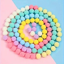 50 pièces/paquet, 1/1,5/2/2,5/3cm Pompons de couleur bonbon, haute élasticité - pour l'artisanat DIY, pompons colorés, cadeaux de fêtes, accessoires de cheveux, vêtements, rideaux, décorations de porte, art textile doux pour la décoration murale de la maison, décorations de fête