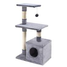 GRANDMA SHARK Cat Tree Tower, Cat Condos With Sisal Scratching Posts, Cat Play House And Rest Place - 50L x 30W x 85H centimetres - 查看 1