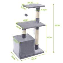 GRANDMA SHARK Cat Tree Tower, Cat Condos With Sisal Scratching Posts, Cat Play House And Rest Place - 50L x 30W x 85H centimetres - 查看 7