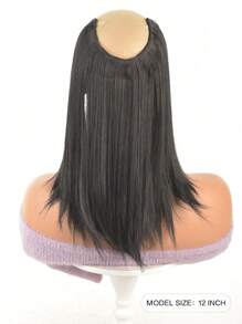 U-förmige synthetische 4 Clip In Haarverlängerungen, kurzer glatter Haarstil, Haarteil 30cm, Naturperücke für Frauen