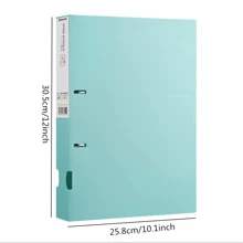 1 Peça Pasta com Argolas de 4 Anéis e 2 Furos Tamanho A4, Organizador de Arquivos com Camada Dupla Removível para Documentos, Exames e Papéis, De Volta às Aulas, Material Escolar