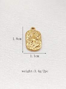 1 件/2 件时尚简约几何珠宝配饰，18K 镀金不锈钢女士项链吊坠，DIY 珠宝用品 - 楓心 - 查看 12