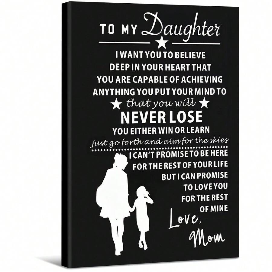 To Dad Love And Appreciation Message From SonLarge Framed Wall Art Decor Canvas Print - For Bedroom, Bathroom, Office-1pc - Multicolor - View 1