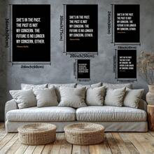 She'S In The Past Not My ConcernLarge Framed Wall Art Decor Canvas Print - For Bedroom, Bathroom, Office-1pc