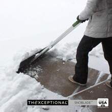 Easy Doze-It 36" SnoBlade With Snow-Slinger Grip | Snow Pusher For Snow Removal | Heavy Duty Snow Plow Shovel With Lift Grip | Snow Shovel For Walk Driveway | Made In USA By Vertex | Model EX973.36 - 黑色 - 查看 5