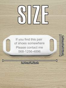 1pc Personalized Stainless Steel Shoe Tag Custom Engraved Name Shoelace Clip Shoe Lace Charm Nameplate Gift For Runners Cyclists Her Him - Multicolor - View 7