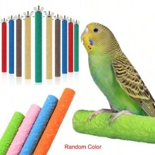 2pcs Random Color Colorful Parrot Standing Stick Bird Claw Stick Creative Reusable Funny Portable Cage Decoration Bird Claw Beak Grinding Bar Standing Stick Parrot Station Pole Bird Supplies Parrot Grinding Stand Claws Cage Accessories - Multicolor - View 12