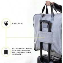 ZEGUR Suit Carry On Garment Bag For Travel Business Trips With Shoulder Strap Durable Lightweight Anti Wrinkle Portable Hanging Bag For Men Women - 黑色1 - 查看 7