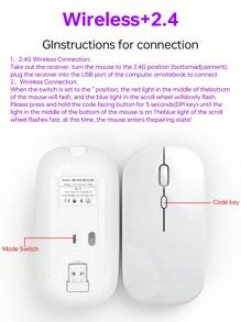 Upgrade Your Computer Experience With Rechargeable Wireless Mouse - 2.4Ghz Silent For  & Optical Mouse For Laptop