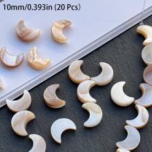 10pcs 8/10mm Natural Moon Shell Beads, Suitable For DIY Bracelet, Necklace, Earring, Jewelry Making - Multicolor - View 6